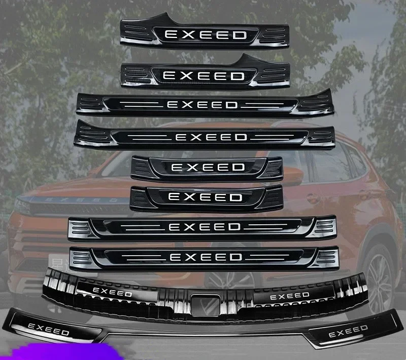 

Для CHERY EXEED LX 2019-2022 автомобильная защита порога из нержавеющей стали, защита порога багажника, защита от царапин, автомобильные аксессуары