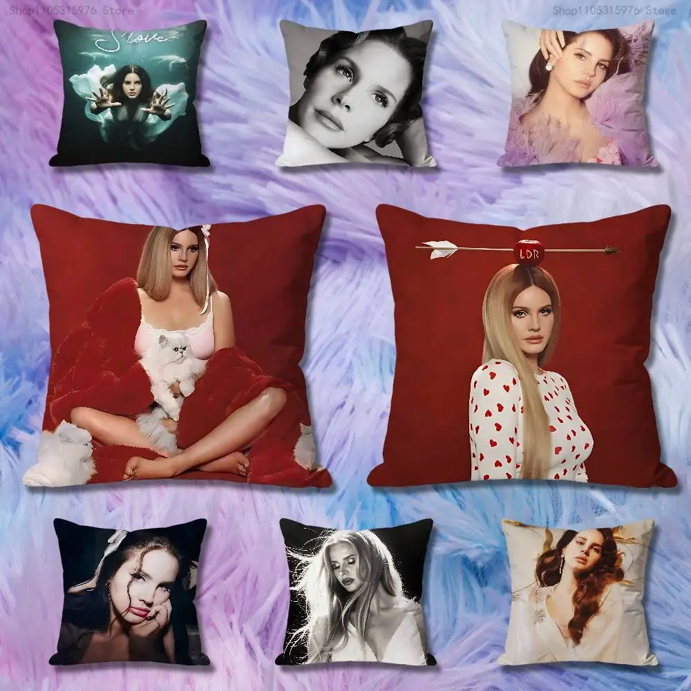 

L-Lana Del R-Rey Stove Pillow Cases for Bedroom Living Room Sofa Home Decor Polyester Cushion Cover with Zipper