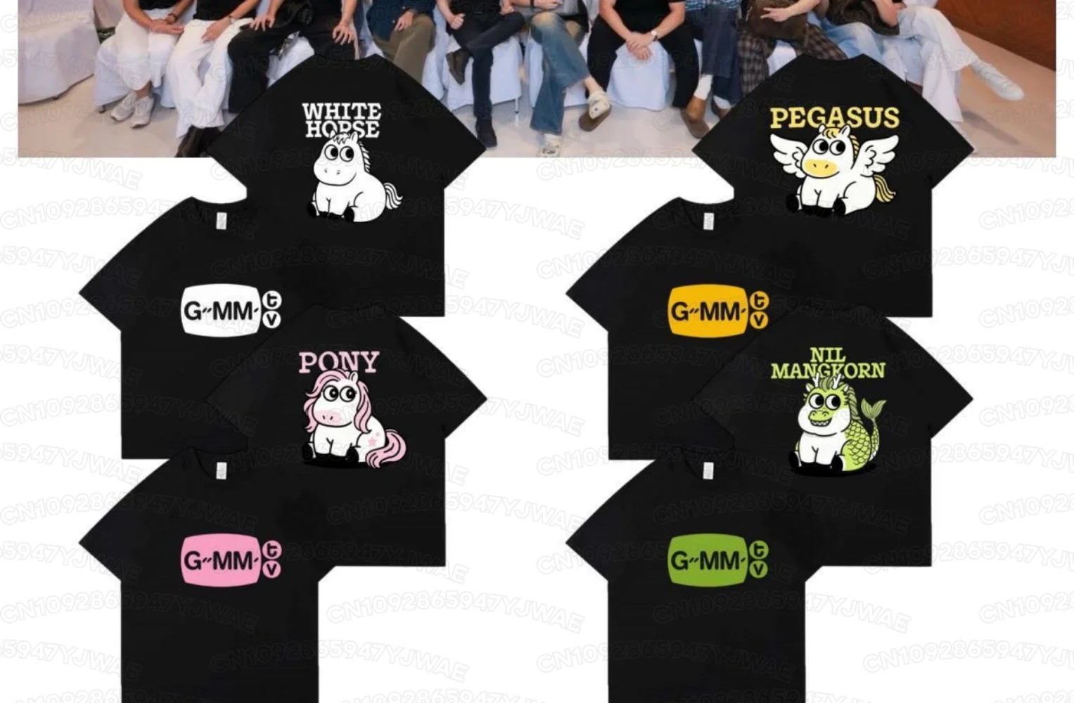 Summer Women's Men's Short Sleeve T-shirt GMMTV Outing 2026 Casual T-shirt Pegasus Pony Fans Gift Tops