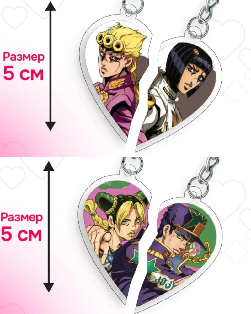 Llavero de acrílico de 5 cm para Steel Ball Run, colgante de anime de Giorno Giovanna, Bruno Bucciarati, Jolyne Cujoh, Jotaro Kujo, juguete de cumpleaños