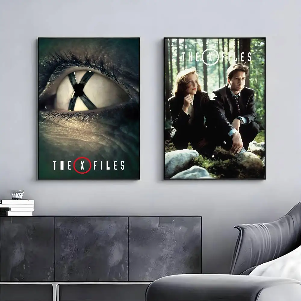 Tv The X-Files Poster Sticky Wall Art Printing Waterproof Home Living Bed Room Bar Aesthetic Decor