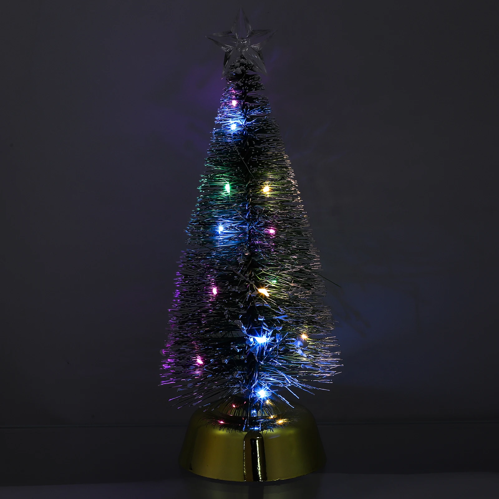 

Glowing Christmas Tree Light Plastic Xmas Decor Festive nament Desktop Artificial Trees Home Party Accessories Holiday