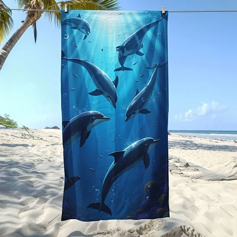 Pink Hibiscus Inflatable Swim Ring Beach Towel For Girl Summer Beach Pool Party Lightweight Travel Towel