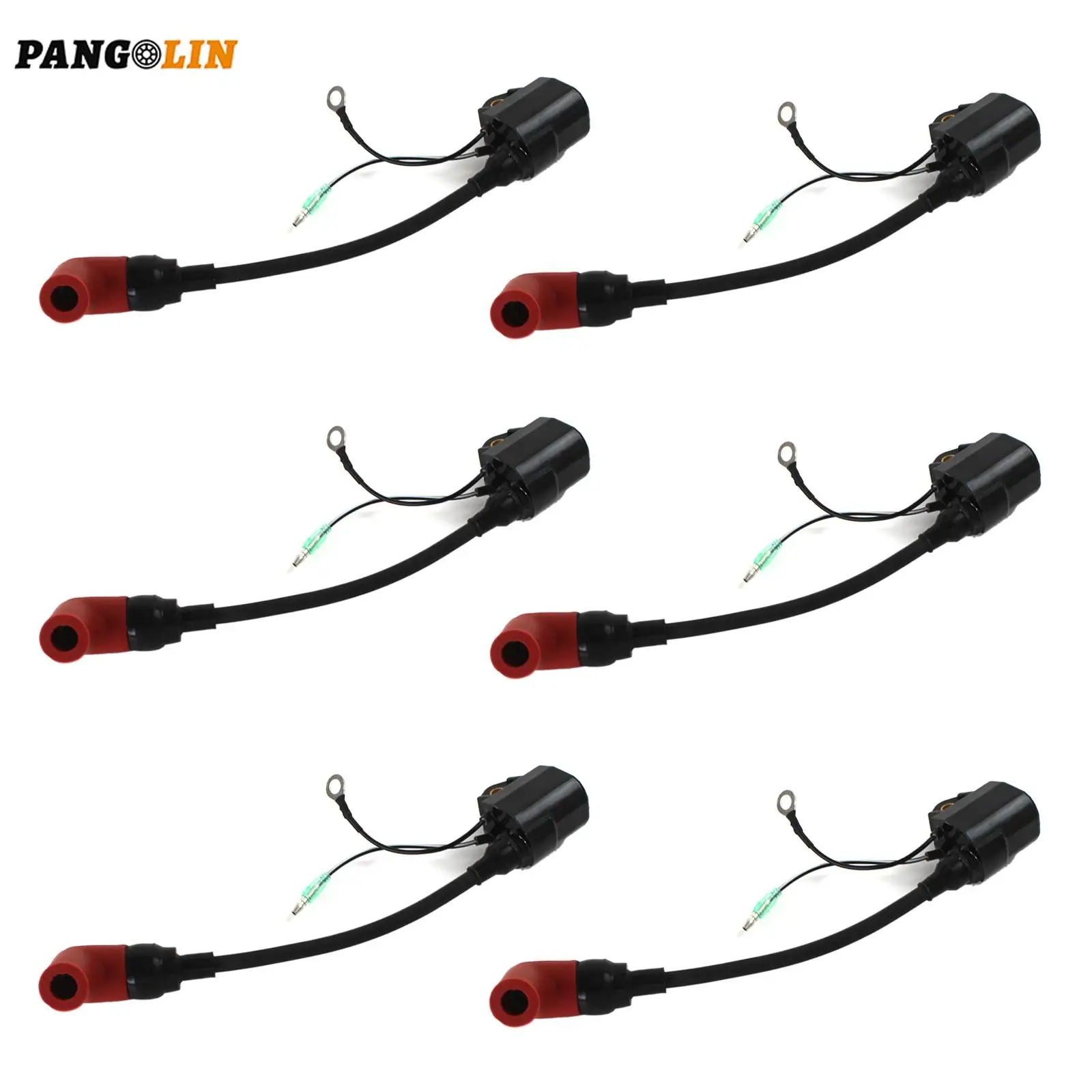 

6pcs Heavy Duty Ignition Coils for Yamaha Outboard 100-225HP 2 Stroke Engines Accessories 6R3-85570-01-00 6R3-85570-00-00