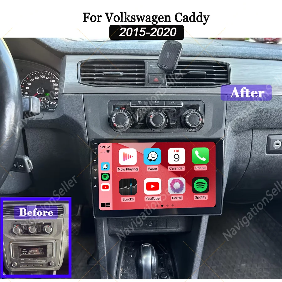 

Android For Volkswagen VW Caddy 2015-2020 Auto Radio Car Stereo Player GPS Navigation CarPlay Android Auto Screen Head Unit WIFI