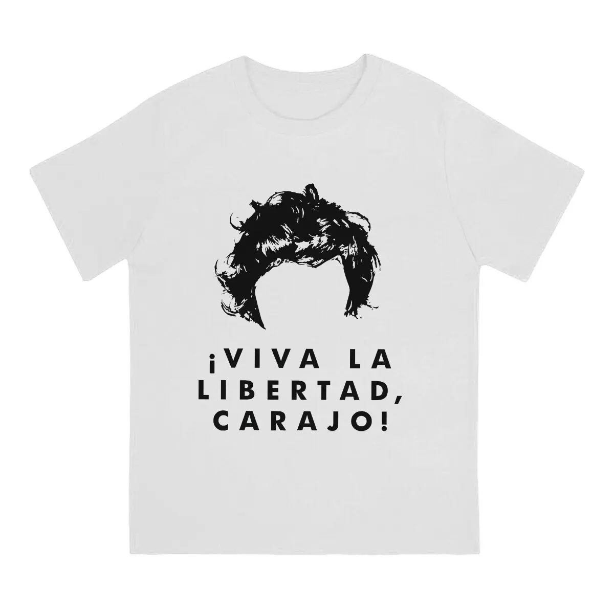 LIVE FREEDOM BLACK MILEI T Shirts Javier Milei Leisure Tee Shirt Short Sleeve Crew Neck T-Shirt Pure Cotton Present Clothing