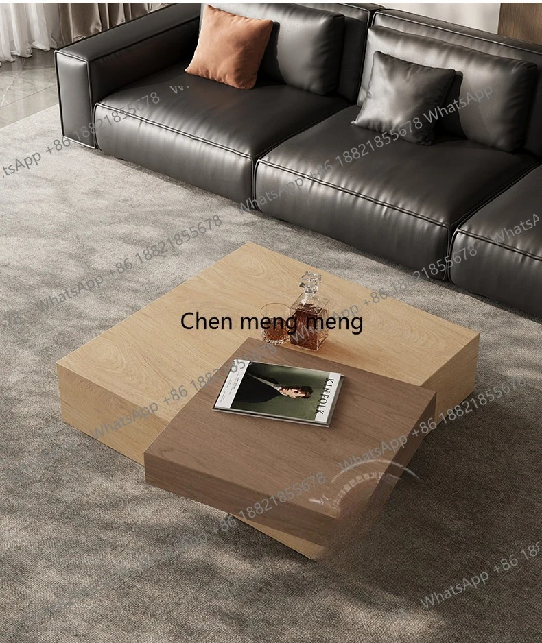 

2025 new household wabi style coffee table designer combination coffee table solid wood