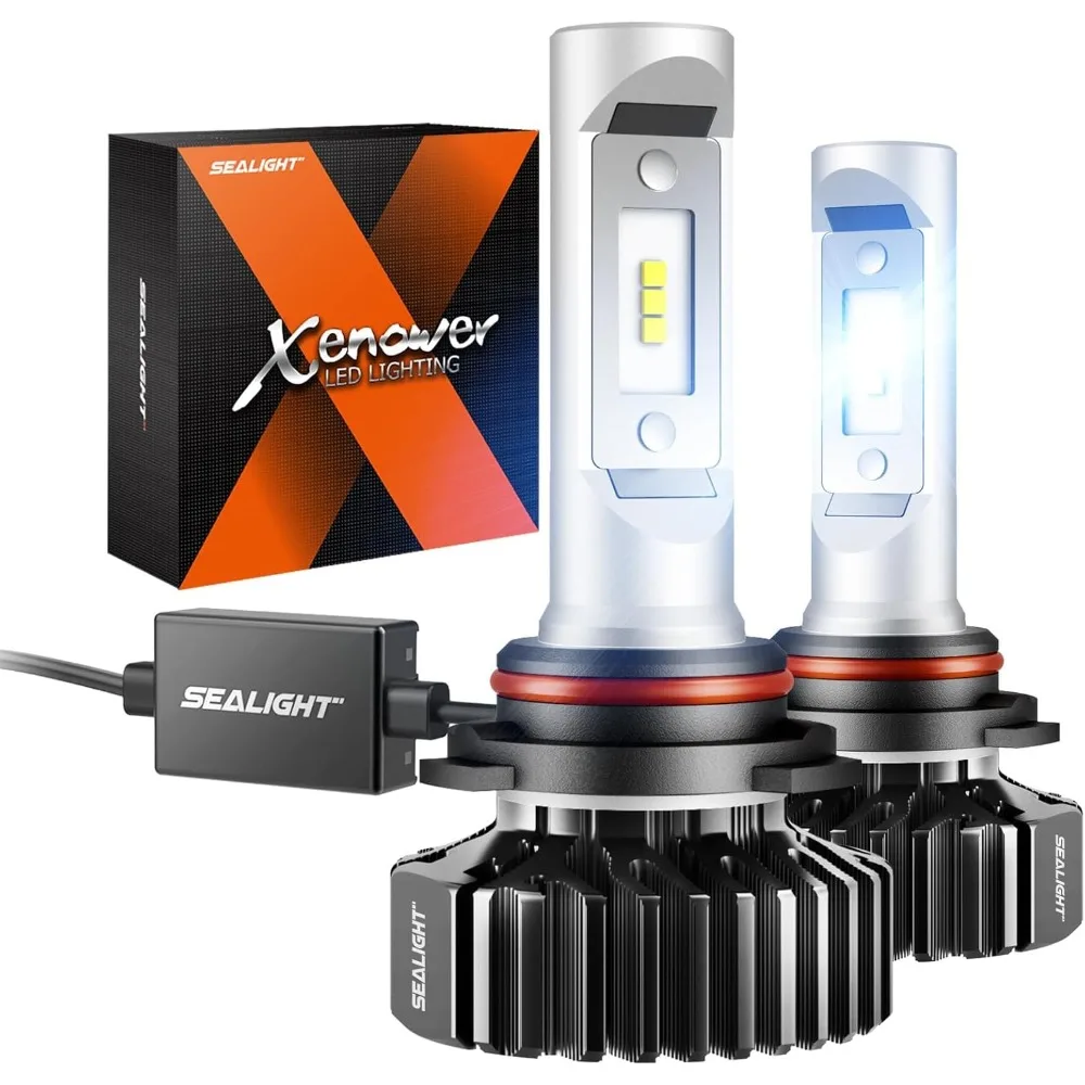 

90 05 Bulbs Latest Upgraded 30,000LM 700% Super Bright, 1:1 Halogen Size, 6000K Cool White, 50000Hrs Long Service Life with Coo