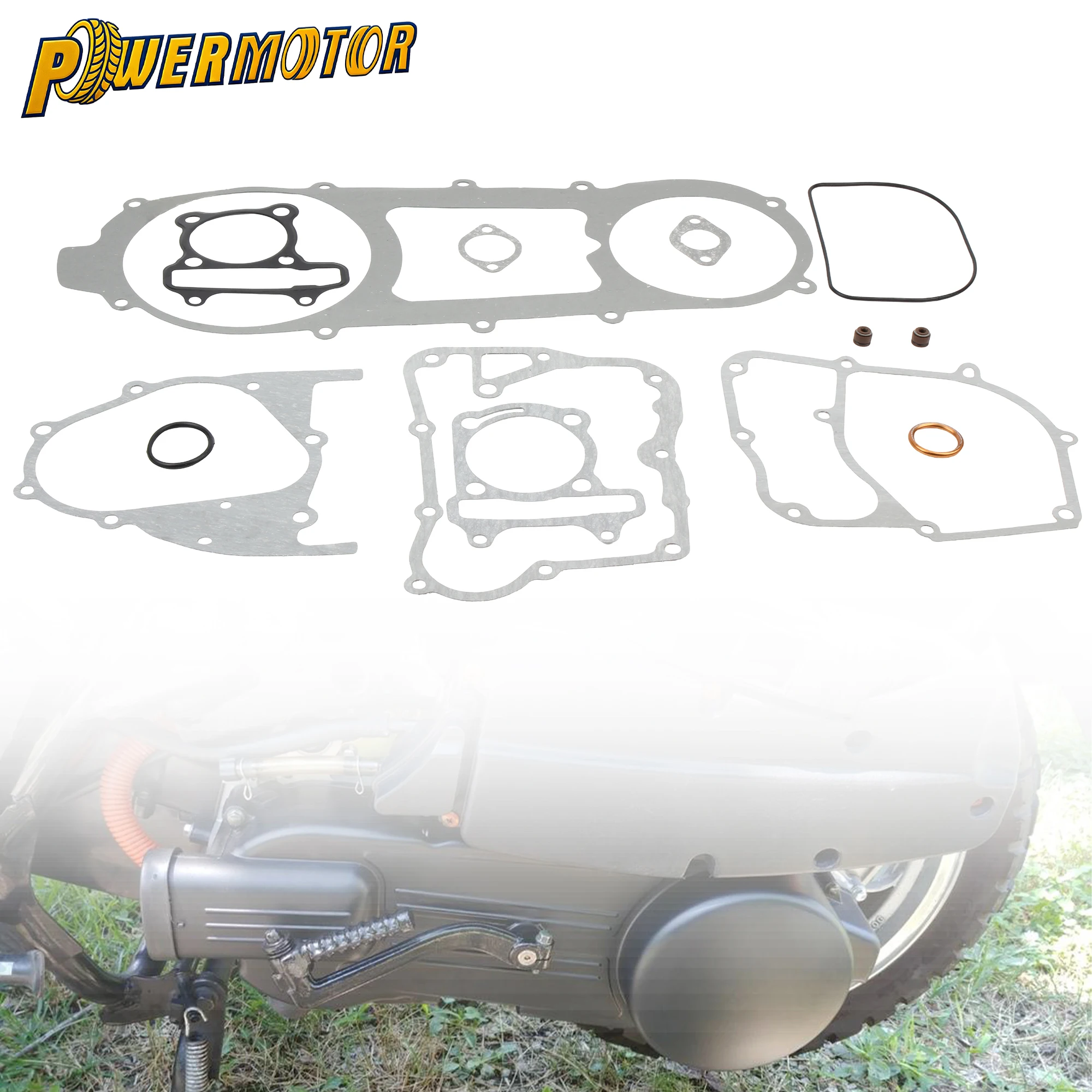 

Scooter Moped ATV Quad Go-Karts 4-Wheeler Long Case Engine Complete Gasket Set For GY6 150cc 157QMI 157QMJ 4T Engine Gasket