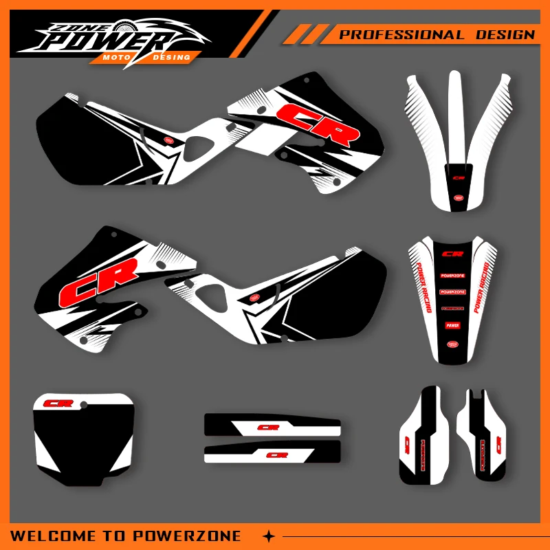 

Графика Powerzone для HONDA 1998 1999 CR125 1997 CR250 1998 1999 CR250, наклейка, наклейки для мотоцикла, фон на заказ 01