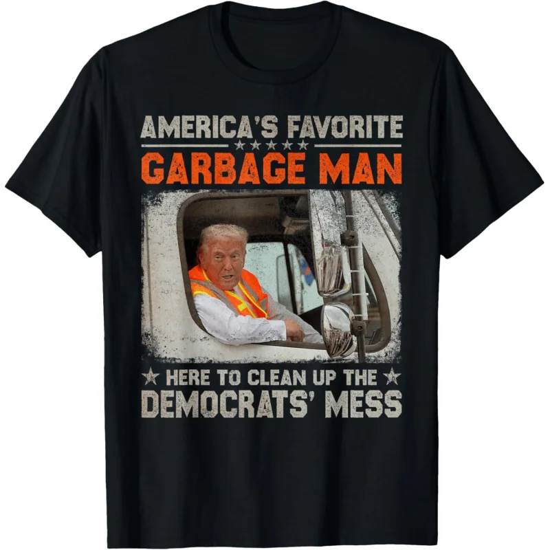 Election Trump 2024 Garbage Man Vote Trump President T-Shirt Loose unisex style