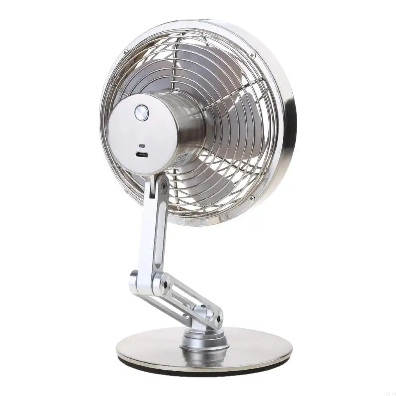 P9JB Metal USB Fan 360° Adjustable Angle for Laptops and Outdoor Use Efficient Cooling Aluminum Desk Fan