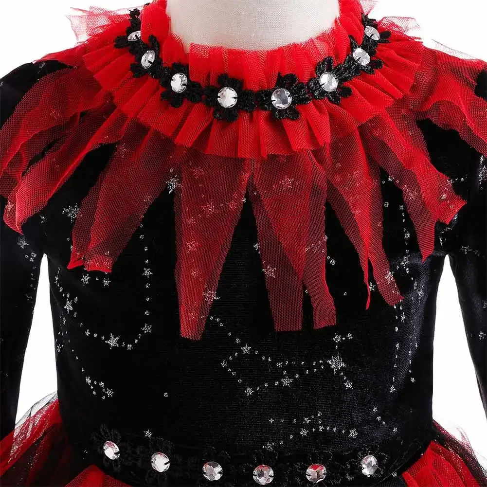 Horror Vampire Cosplay Fantasy Child Girls Dress Scary Stage Witch Costume Disguise Kids Roleplay Fantasia Outfits Halloween