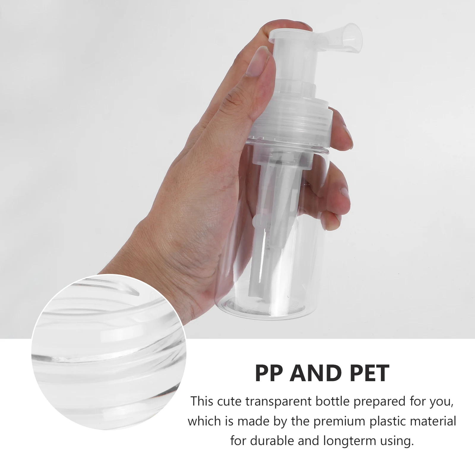 

Plastic Powder Spray Bottle 1PC Portable Transparent Reusable Non Spill for Dry Shampoo Barbershop Travel