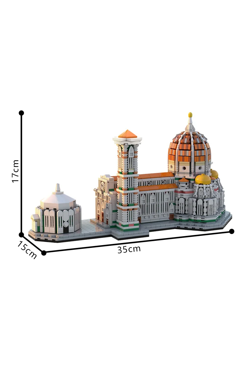 MOC Cathedral of Florence Building Blocks รุ่น Cathedral of Florence Modular สถาปัตยกรรมอิฐประกอบของเล่นเด็ก DIY ของเล่น
