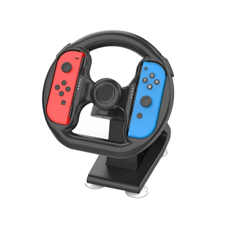 Gaming Steering Wheel for Nintendo Switch Racing Game NS Game Console Accessories Part Controller Attachment with 4 Suction Cup