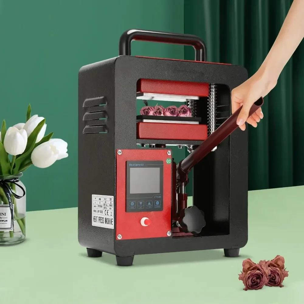 

5 Ton Heat Press Machine - 900W 400°F w/Digital Timer - 110V Portable Manual Heat Press Machine Dual Plates Heating Presser
