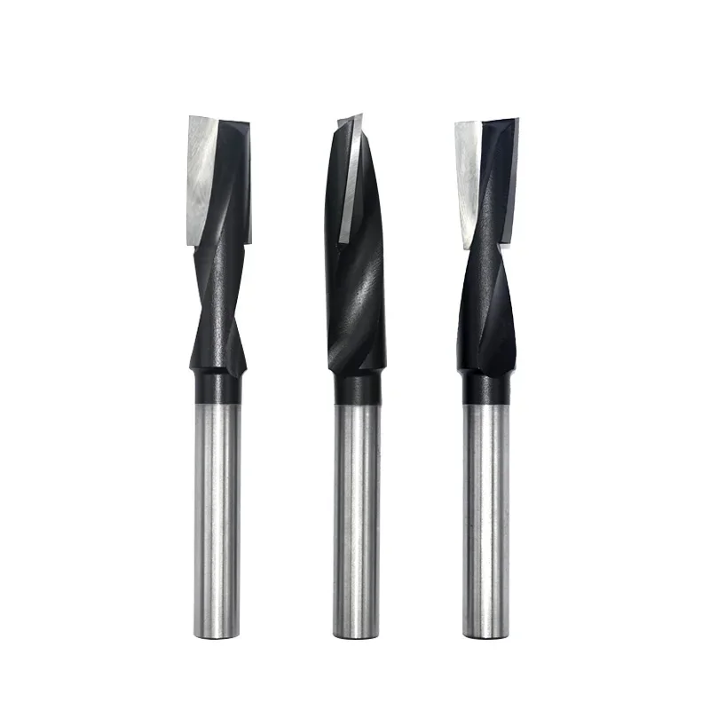 1PC 1/2 inch 12.7mm Door Lock Hole Extended Milling Cutter Woodworking Slotting Drilling Tool Spiral Mortise Drills Router Bits