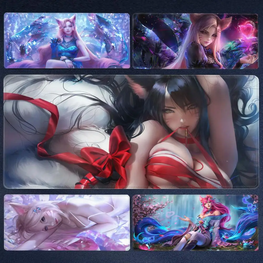 

Large Gaming Mouse Pad Computer Mousepad PC Gamer Mouse Mat Laptop Mausepad League of Legends Ahri Carpet Keyboard Mat Desk Pad