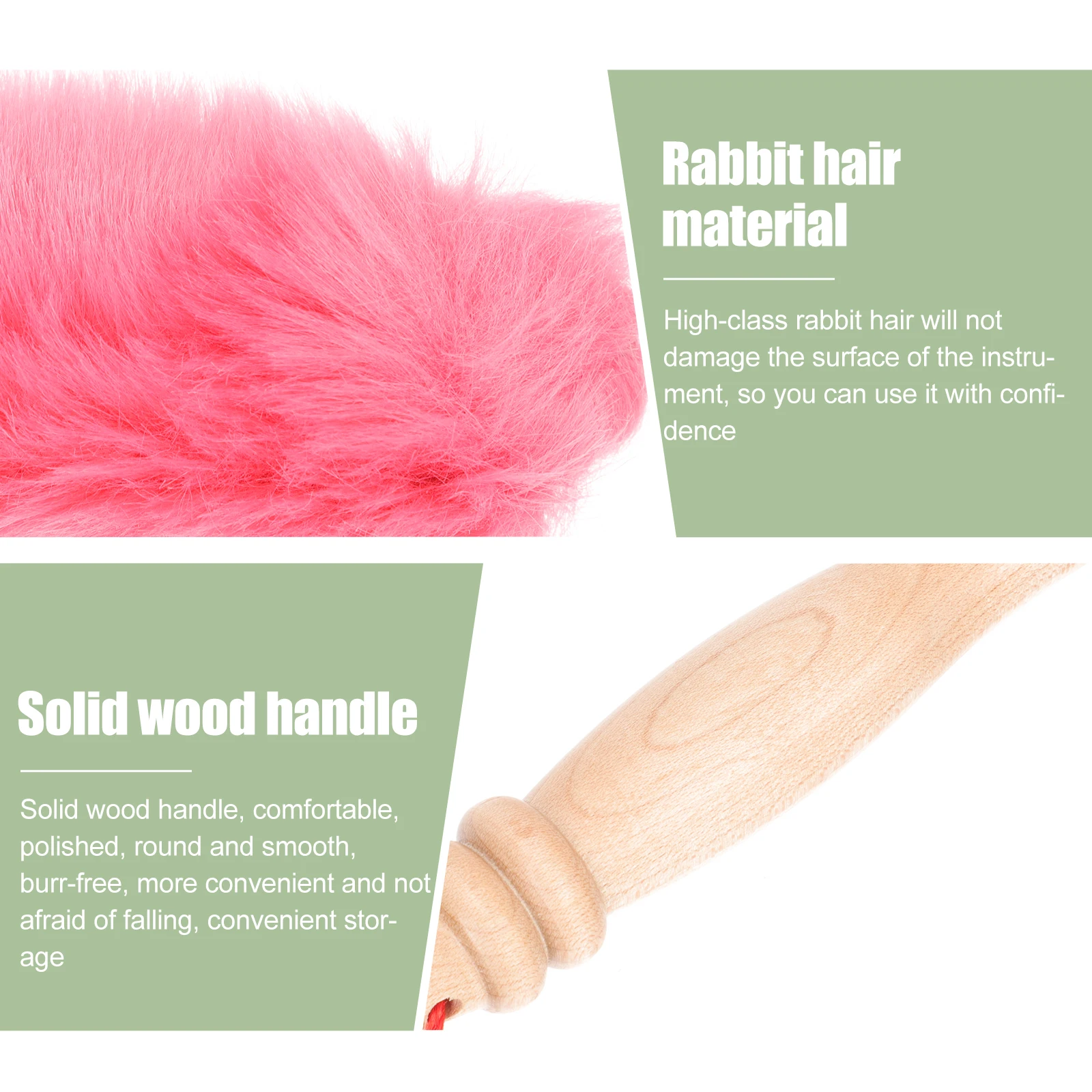 

Guzheng Brush Cleaning Instrument Dusting Cleaner Sweeping Soft Rabbit Bride