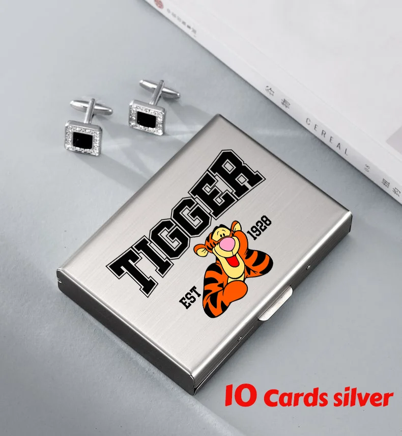 Winnie Anti-Scan RFID 10 kaarten Aluminium metalen creditcardhouder Slanke blokkerende portemonnee-etui Bescherming voor visitekaartjes