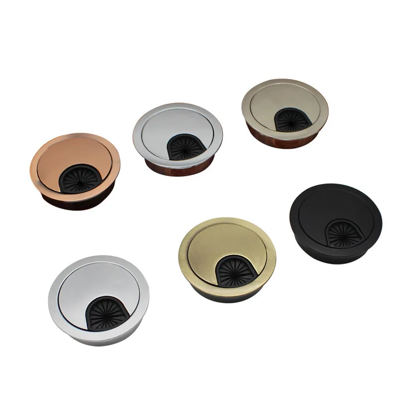 

3Pcs Round Desk Grommet Cable Hole Cover Zinc Alloy Durable Wire Organizer for Office and Home Workspaces Wire Covers for Cables