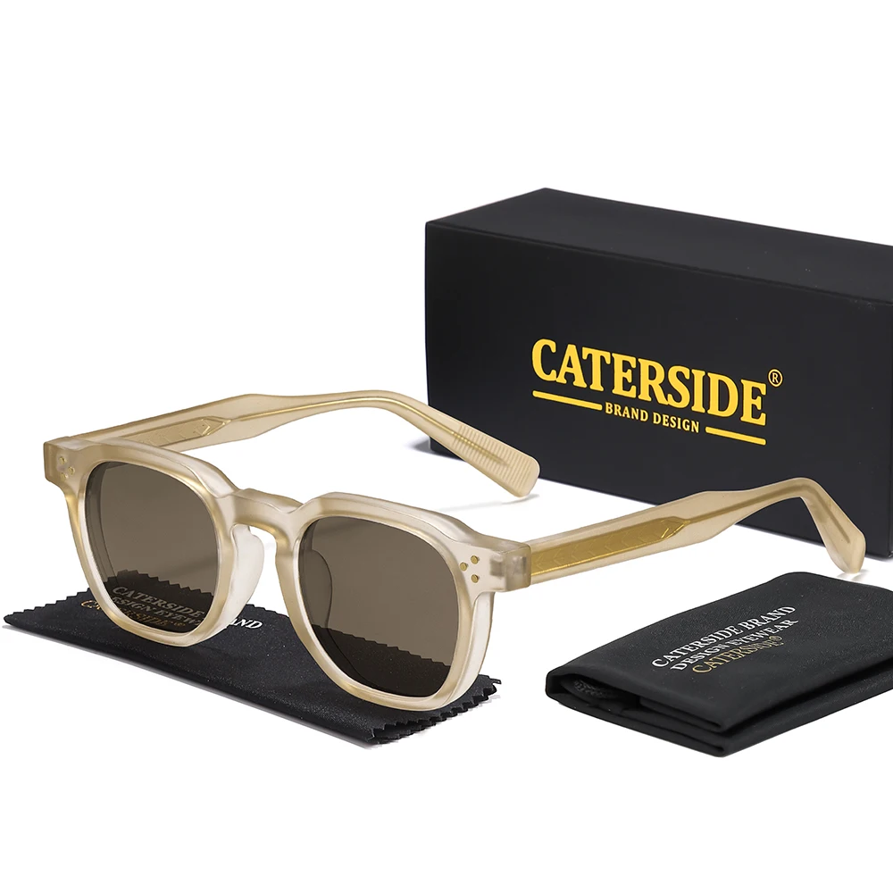 CATERSIDE Herren Retro Quadratische Sonnenbrille Hochwertiges Luxus-Design Sonnenbrillen Damen Fahren Reisen Strand Sommer Stilvolle Brille UV400 – Detail 18