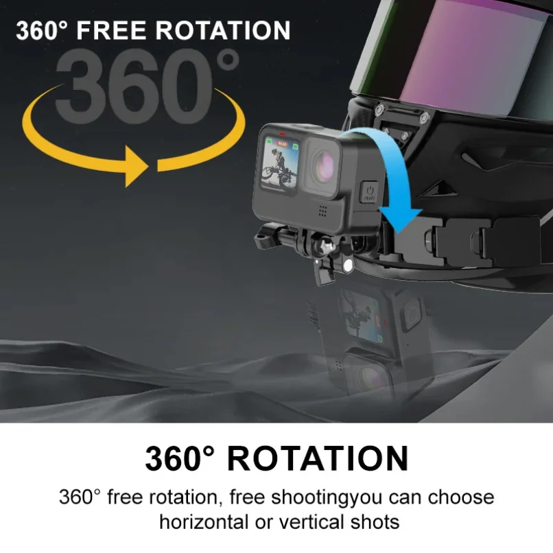 خوذة الذقن جبل منصب الكاميرا ل GoPro بطل 12 11 10 9 8 7 5 Yi 4K لكاميرا Insta360 طوي الجبهة الذقن جبل ملحق