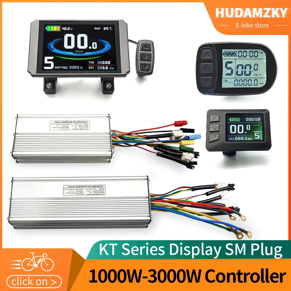 KT Ebike 30A 35A 50A 1000W 1500W 3000W Controller and Display 36V/48V LCD5 LCD7C LCD8H Electric Bicycle Bike Display Controller