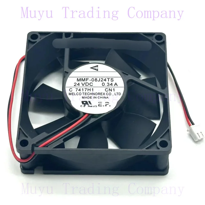 FOR  MMF-08J24TS DC 24V 0.34A 80x80x25mm 2-Wire Server Cooling Fan