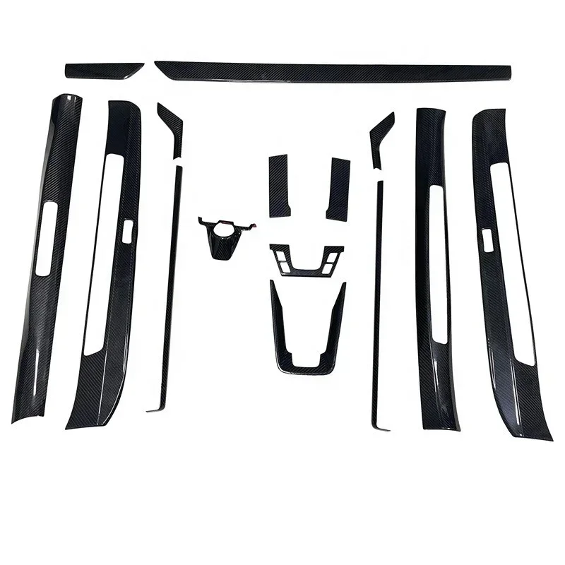 Dry Carbon Fiber Interior Parts For Porsche 992 Carbon Fiber Dashboard+Door Handle Cover For All New 911 Interior Kit 2018