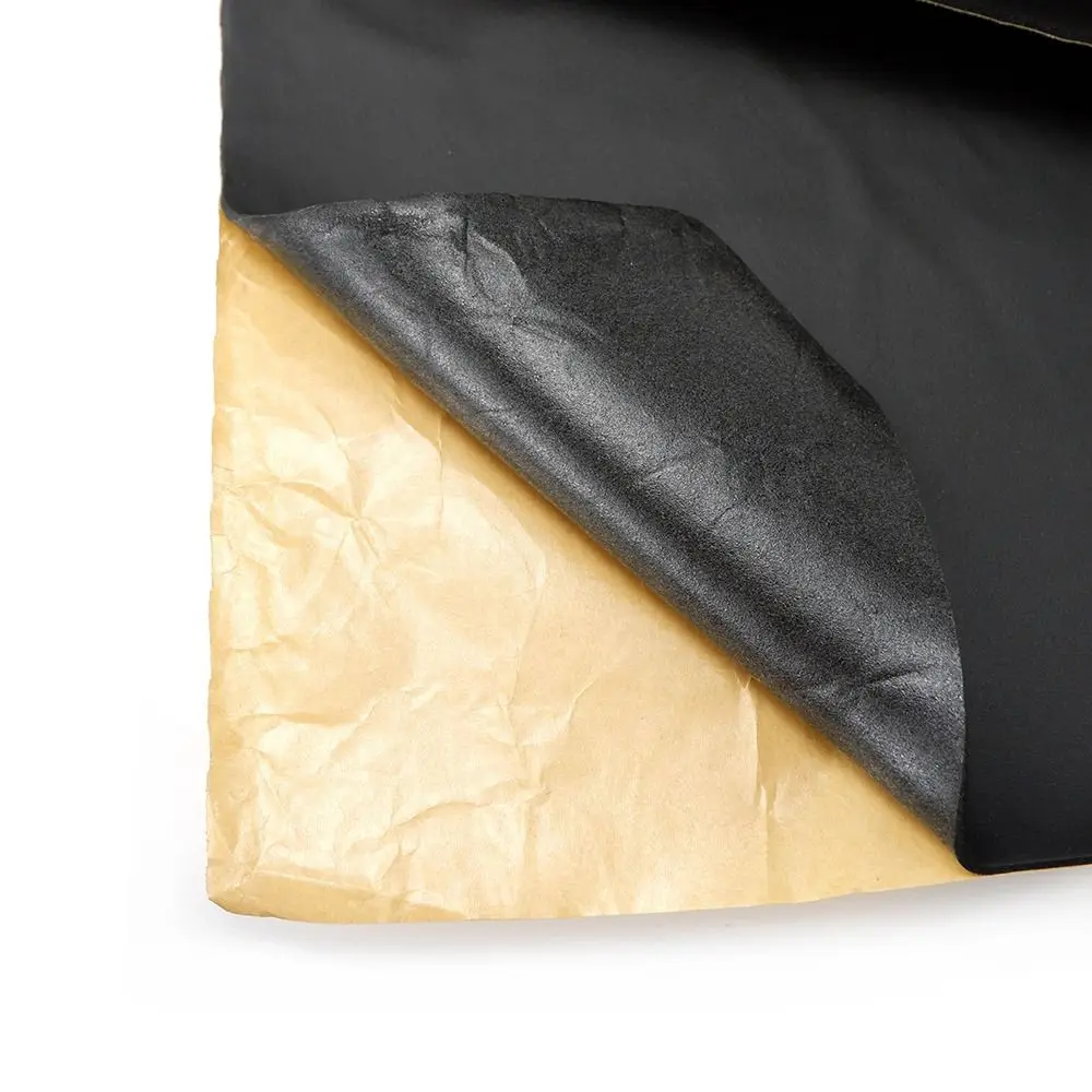 1Roll 100x50cm Sound Deadening Foam Mat Self Adhesive 3/5/6/8/10/15mm Acoustic Insulation Mat Rubber Foam Sound Absorption