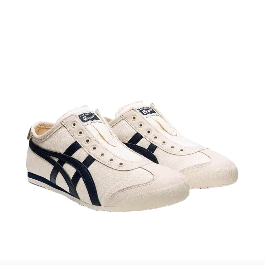 أحذية Onitsuka Tiger MEXICO 66 للرجال والنساء للتزلج، ثبات، أحذية رياضية يومية، أبيض/أسود #3