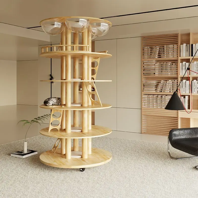 climbing frame ,, super large all-solid wood display stand, luxury house,  villa,  pillar