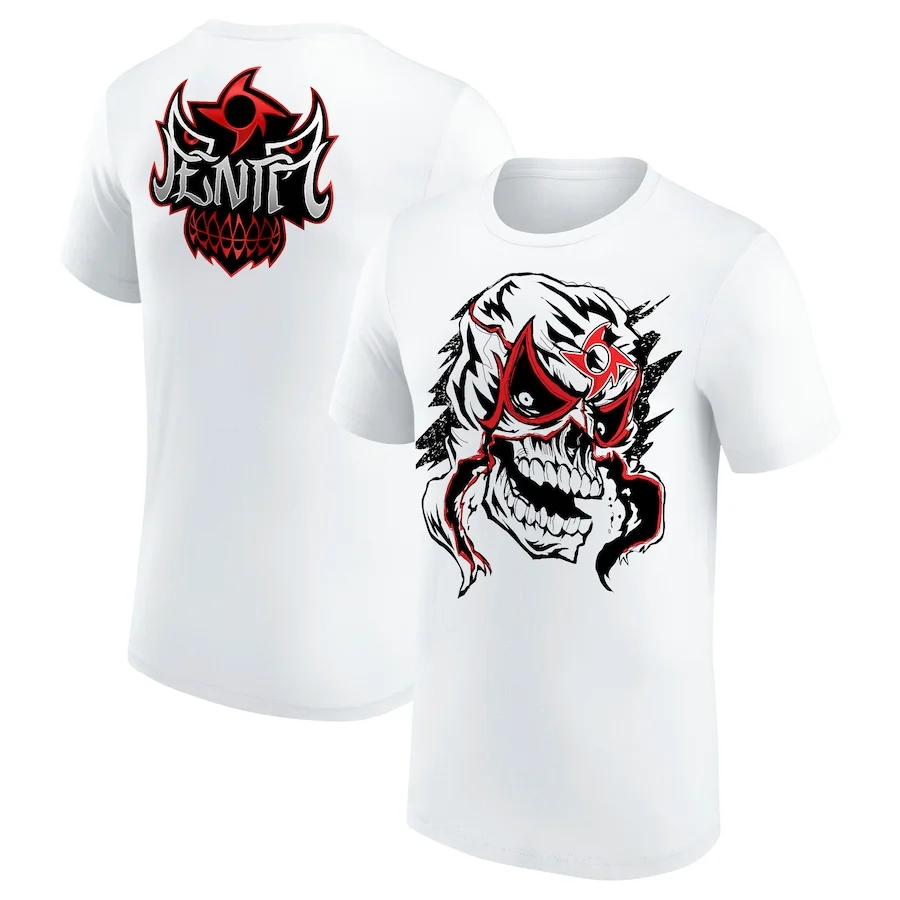 

Men's Summer Clothes WWE Penta Mask T-Shirt White Mens Fighting T-shirt Quick-drying Absorb Sweat Tee Top