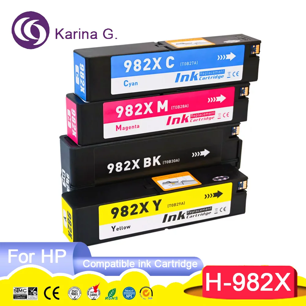 

982 982X Premium Compatible Color Inkjet Ink Cartridge for HP982X for HP PageWide Enterprise Color 765dn 780dn MFP 785f 785zs