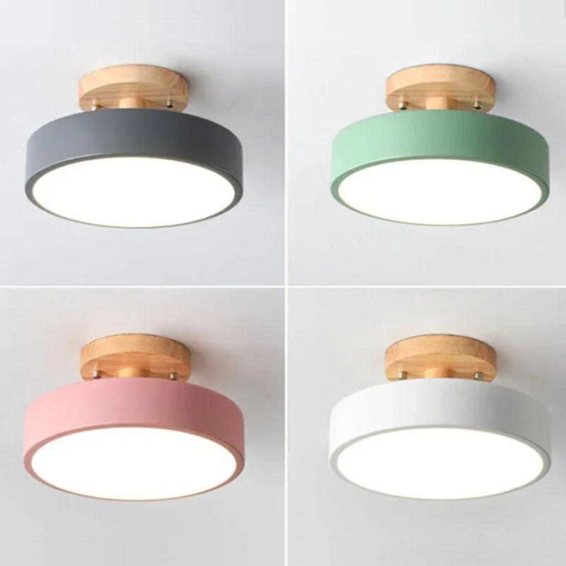 Nordic Ceiling Lamps Changeable LED Modern Living Room Decoration Bedroom Kitchen Lighting Aisle Ceiling Bathroom Light Fixtures