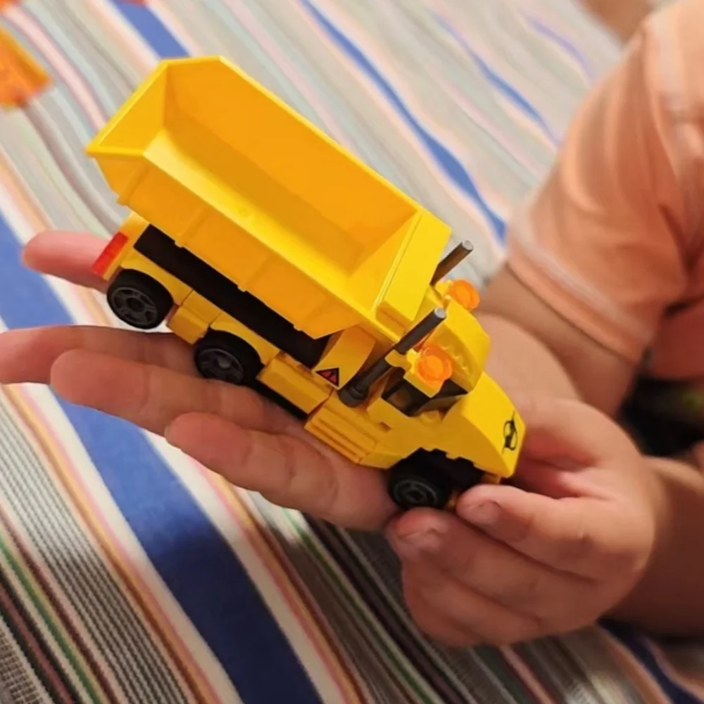 Building Block Pull-Back Van & Racing Can Car Assembly Model, Small Particle DIY Construction Toy, Functional Decor Ornament