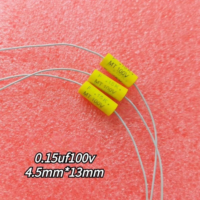 

10PCS MT axial capacitor 0.15uf 100v 150nf 100v 154 100v 4.5X13mm