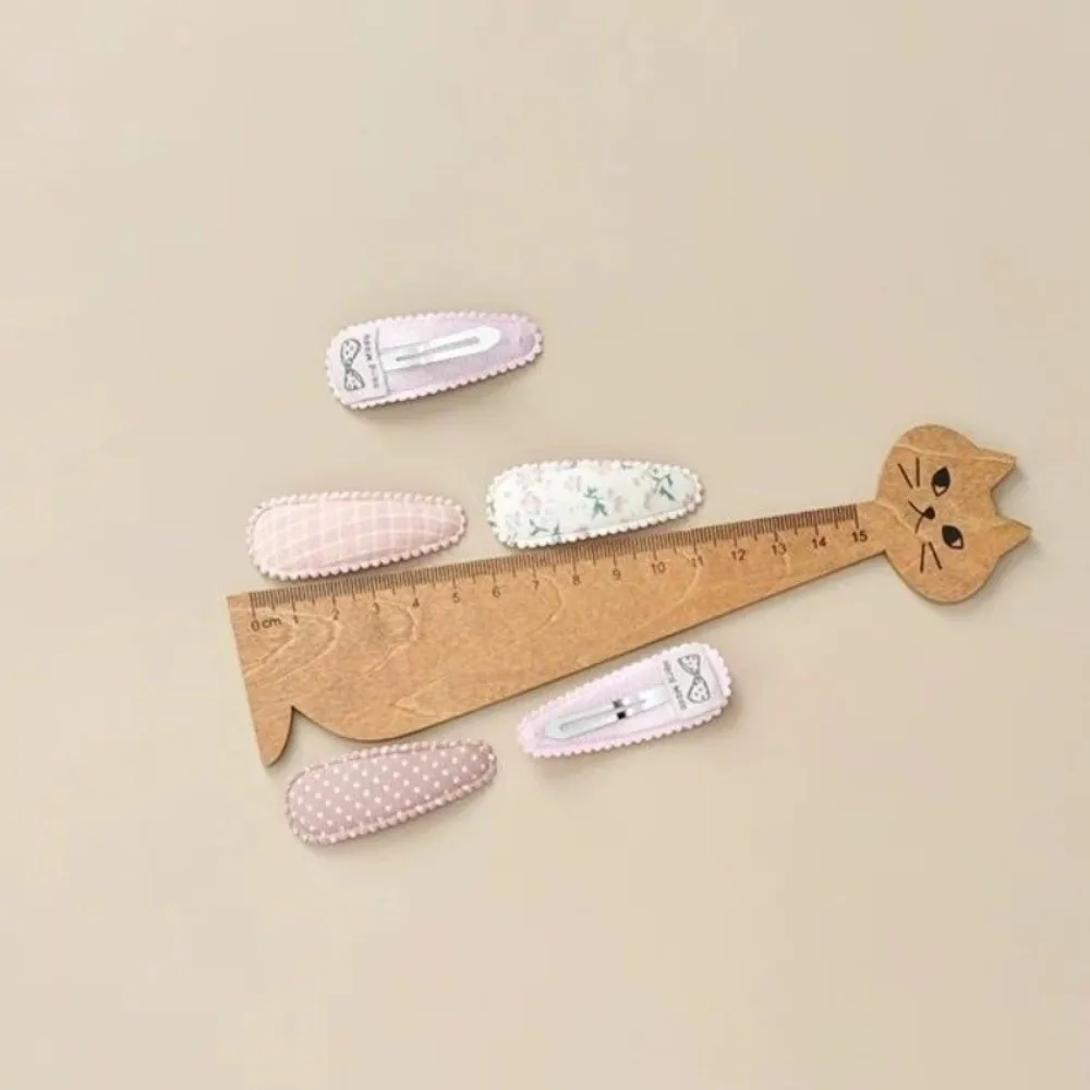 6 Stück/Set 2 Zoll Baby-Haarspangen mit Blumenmuster, Spitzenstickerei, handgefertigte Baumwoll-Karo-Haarklammern für Babymädchen – Detail 1