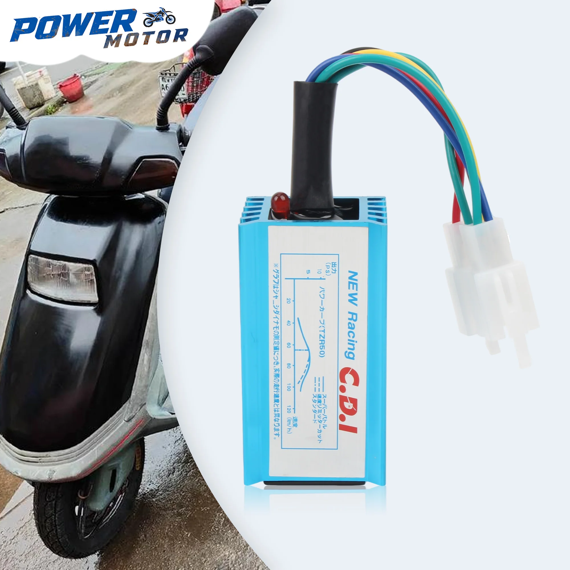 Motorcycle 5-Pin AC Performance Blue Ignition CDI Box Replacement Control Module For Honda NC50 NU50 Express Scooter Moped