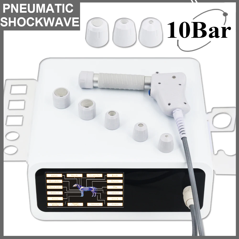 

Animals Pneumatic Physiotherapy Shock Wave Machine Relief Femur Pain Treat Muscle Strain Massager For Race Horse Use10Bar New