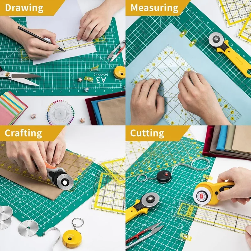 

Quilting Ruler Quilting Rulers, Ruler Quilting Templates,Quilting Rulers Acrylic Rulers Fabric Cutting Ruler with Non-Slip Rings