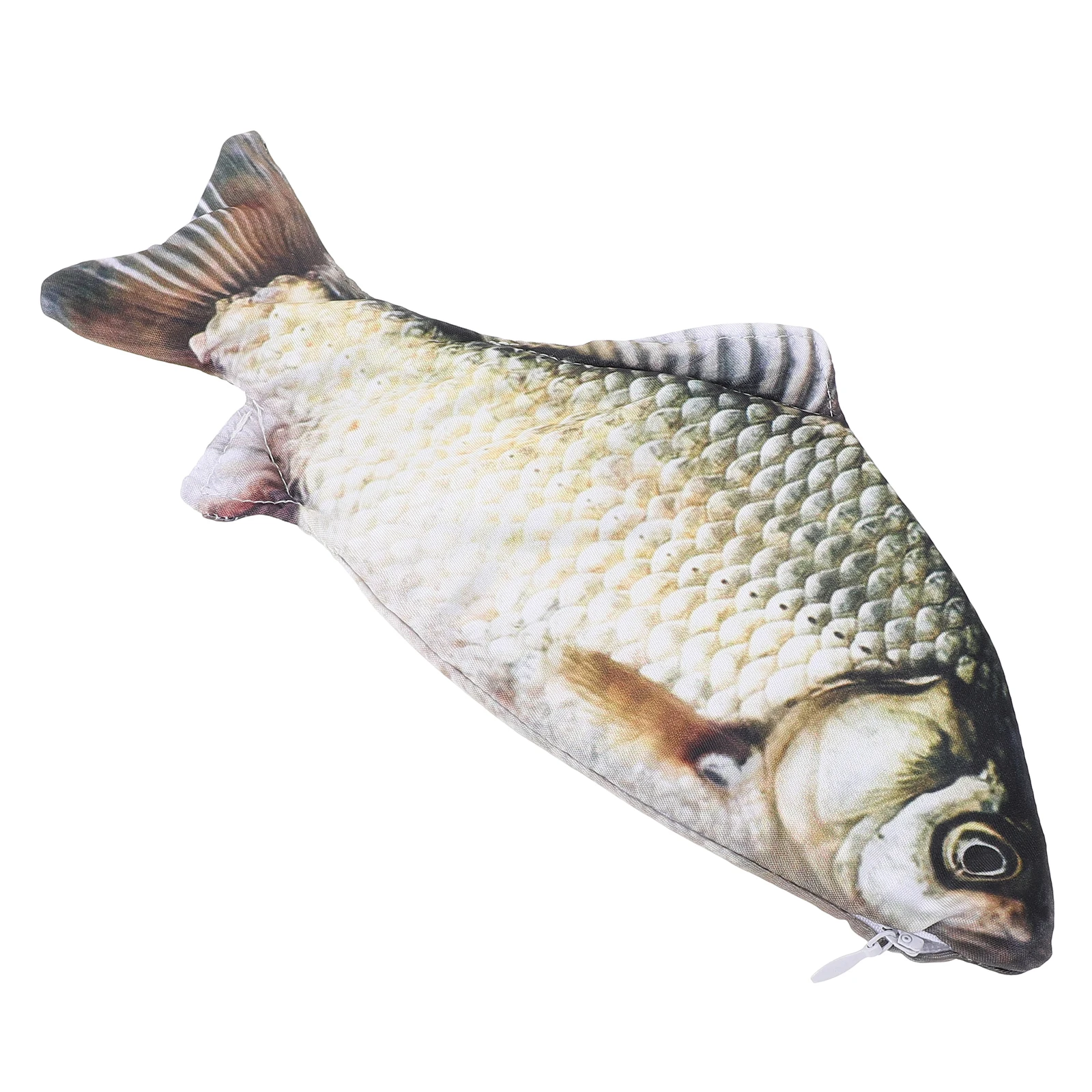 

Simulated Fish Shaped Pencil Bag Large Capacity Stationery Holder Kids Travel Gift Polyester Funny Creative Case Pouch Pen