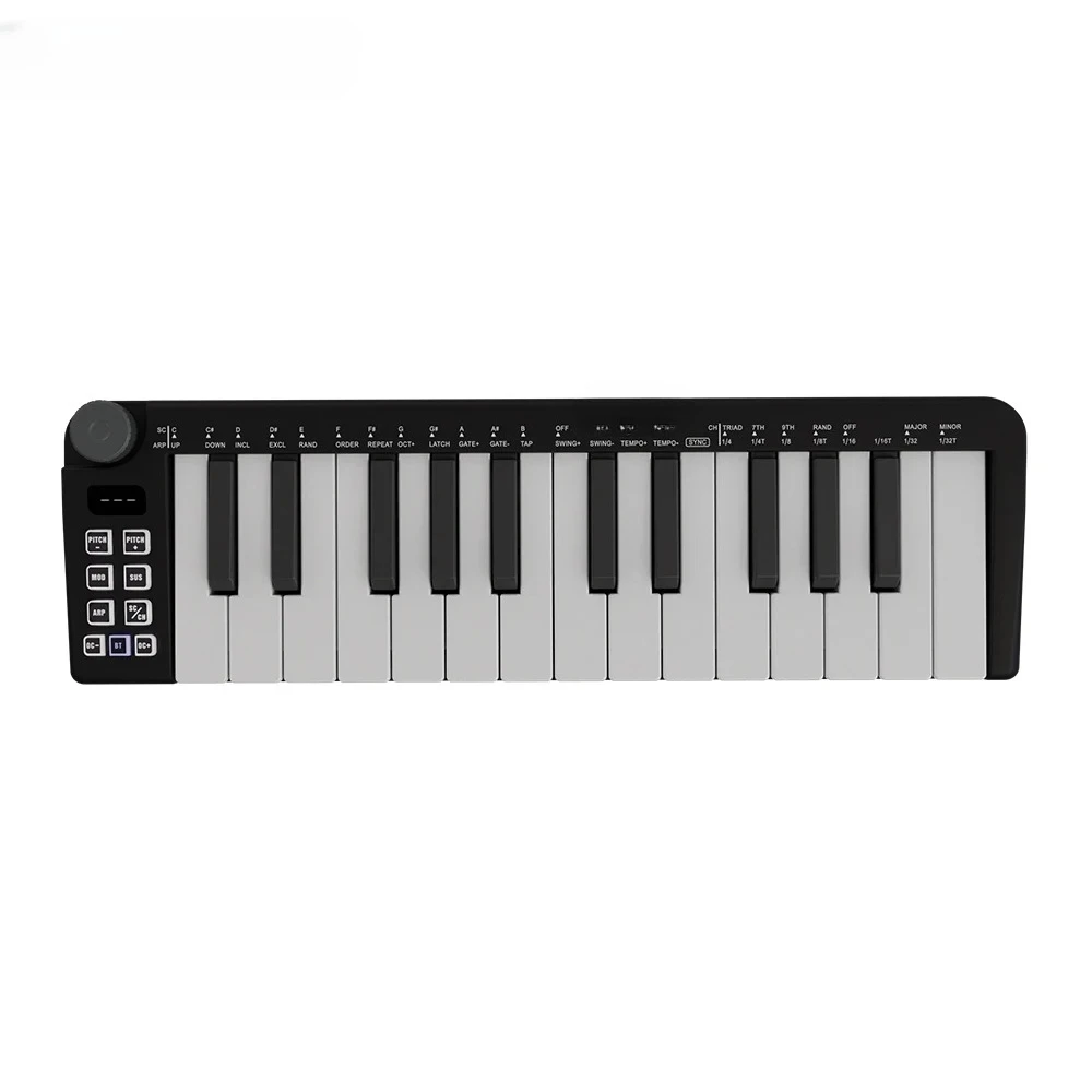 SMK-25 Mini MIDI Keyboard 25 Velocity-sensitive Keys Support Wireless / USB Connection
