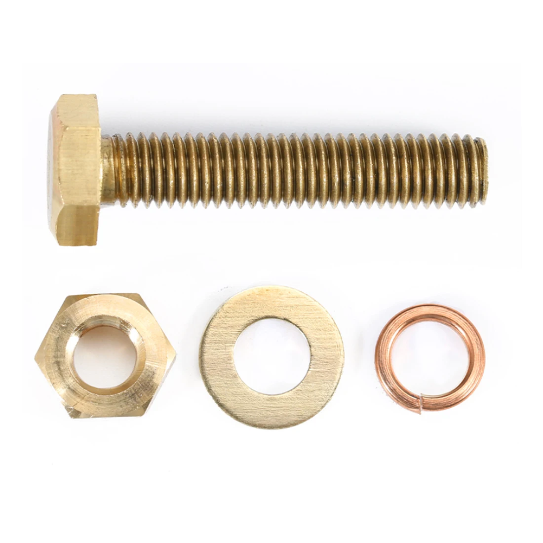 M4 M5 M6 M8 M10 M12 M14 M16 النحاس مسدس الخارجي آلة الترباس متري غطاء الموضوع عرافة النحاس المسمار عرافة الجوز شقة غسالة مجموعة #6