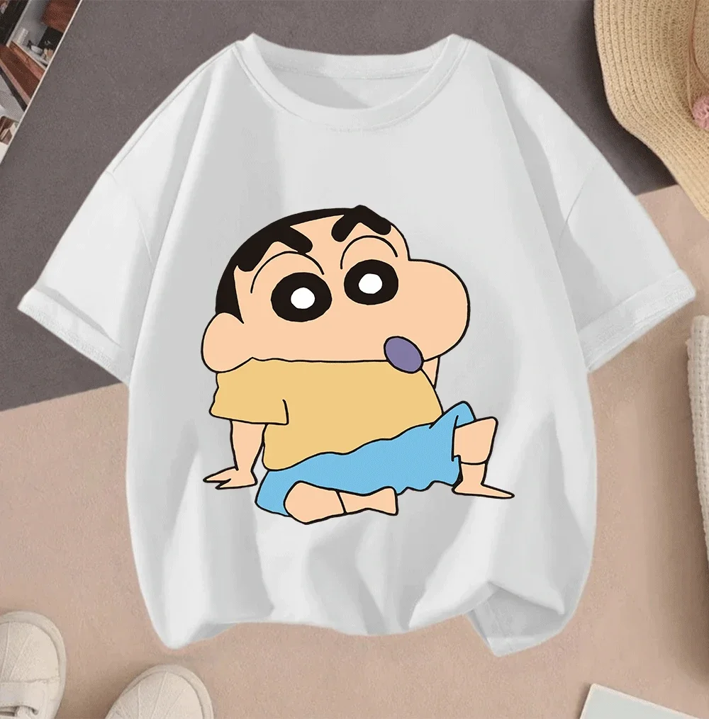 

Crayon Shin Chan Cartoon Hot Sale Casual Summer Short Sleeve Tops 2D Printed 2026 For Kids Teenagers Girls Boys