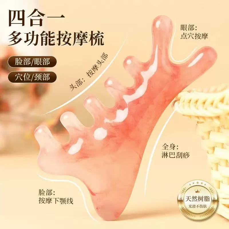 Five-toothed meridian multi-functional massage claws for head massage gua sha board