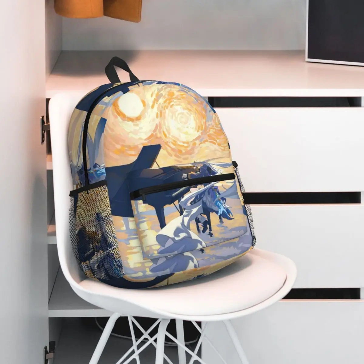 Furina Genshin Impact Game Backpack Student BookBag Children School Bag Computer Shoulder Bags for Men Women