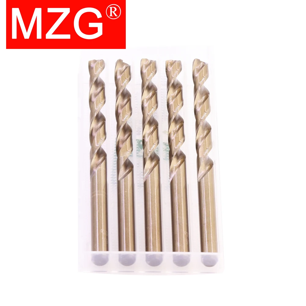 Imagem -05 - Mzg 10 Pcs 0.6 13.0 mm Cobalto Revestido Straight Shank Comprimento Padrão Hss M35 Aço de Alta Velocidade Brocas Conjunto Cnc Drilling Cutter